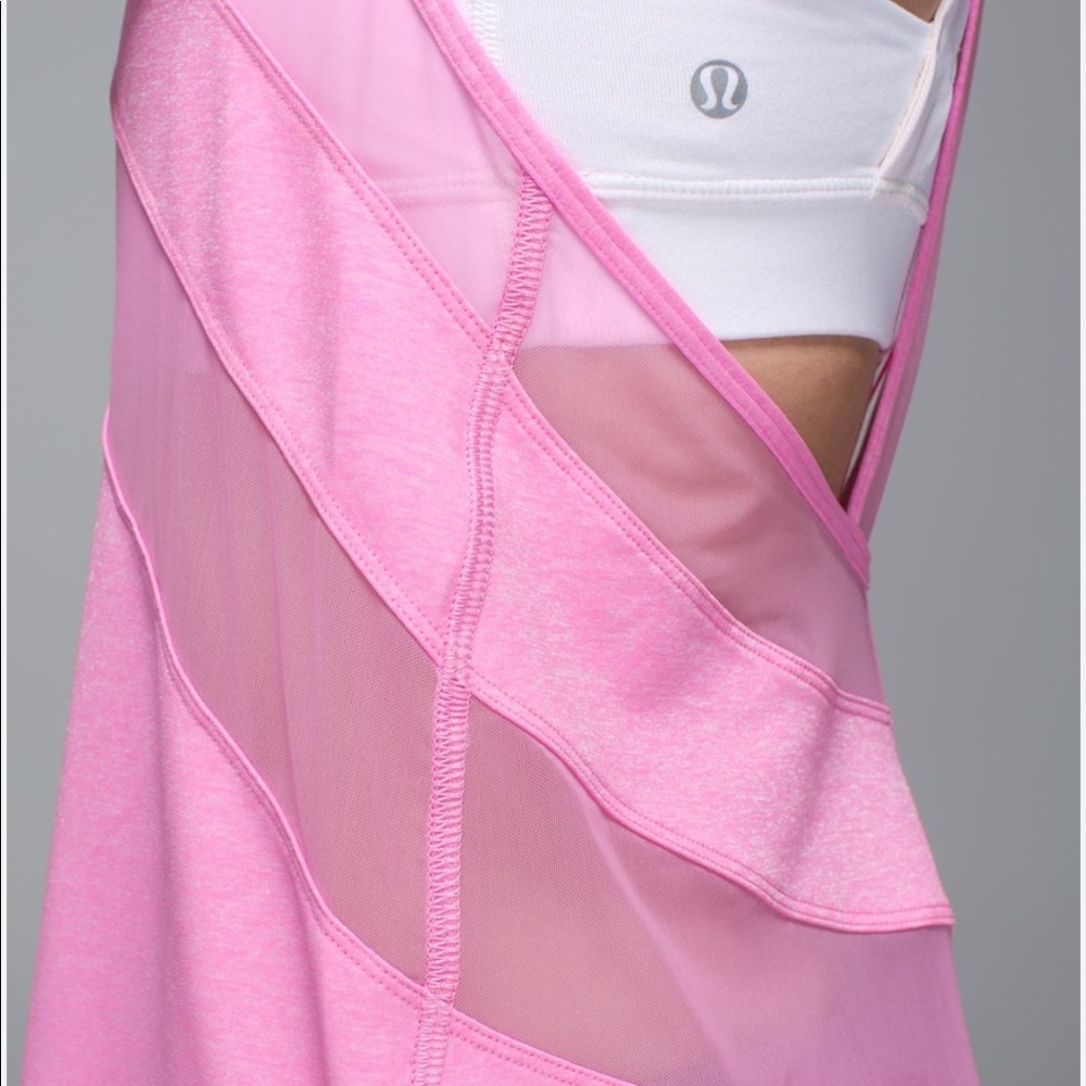 Lululemon EUC! If You're Lucky Tank Loose Mesh Heathered Vintage Pink